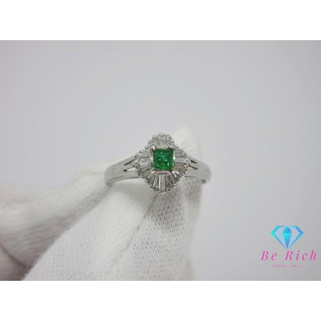 エメラルド　プラチナ900 Ｋ18 K18 プラチナpt900 リングエメラルドダイヤ13号アップ5.1 g