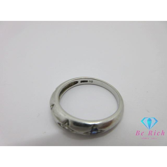 Pt900 プラチナ サファイア 0.10ct ダイヤモンド 0.17ct 付 デザイン 