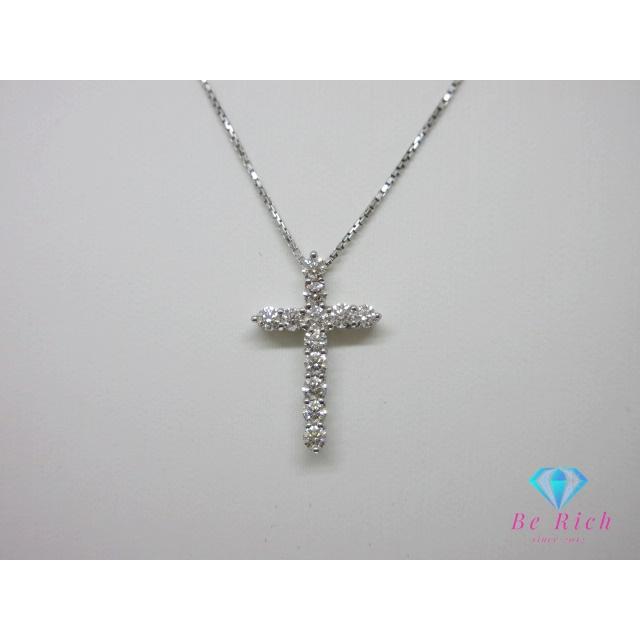 Pt850 Pt900 プラチナ ダイヤ 0.50ct 付 クロス 十字架 モチーフ  