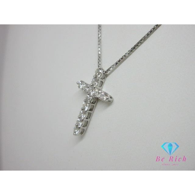 Pt850 Pt900 プラチナ ダイヤ 0.50ct 付 クロス 十字架 モチーフ 
