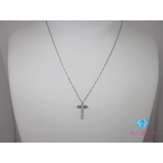 Pt850 Pt900 プラチナ ダイヤ 0.50ct 付 クロス 十字架 モチーフ  