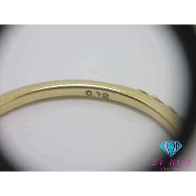 AHKAH（アーカー） K18 YG ダイヤモンド 0.12ct 付 ハーフエタニティ