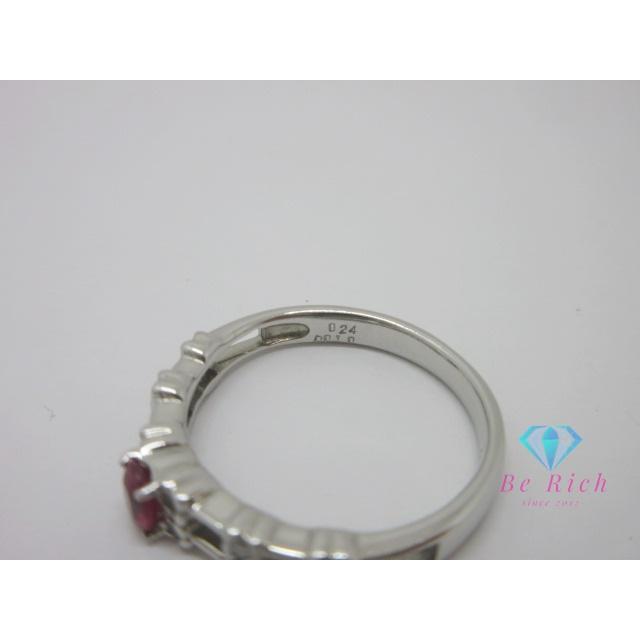 Pt900 プラチナ ルビー 0.24ct ダイヤモンド 0.10ct 付 デザイン  