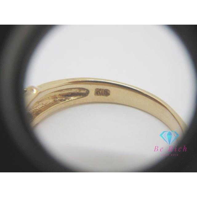 K18 YG ダイヤモンド 0.50ct 付 デザイン リング 指輪 12号 18金
