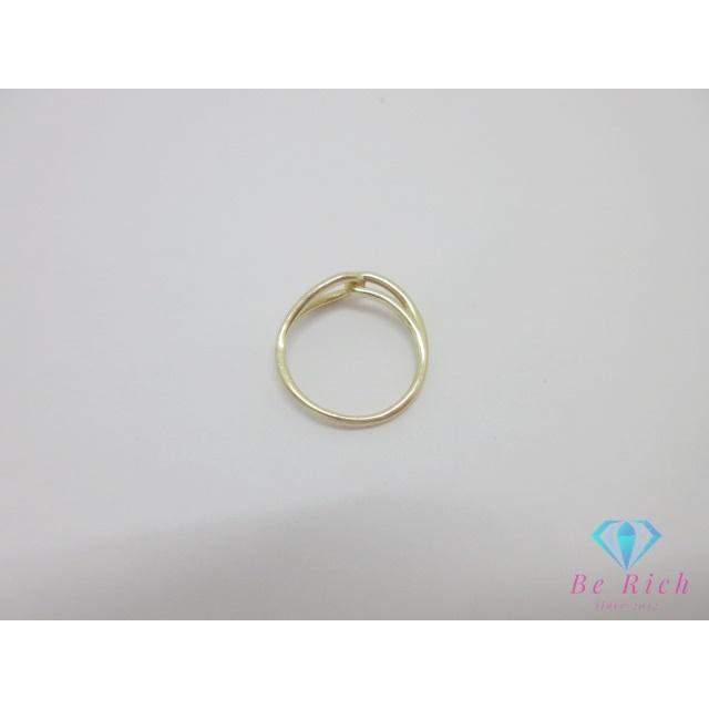 ete エテ K10 YG デザイン ピンキー リング 指輪 3号 10金 メレ 宝石