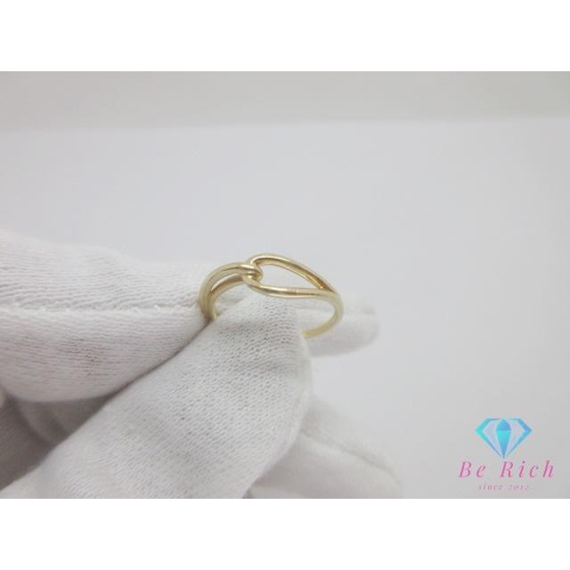 ete エテ K10 YG デザイン ピンキー リング 指輪 3号 10金 メレ 宝石