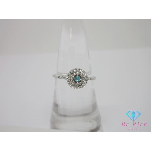 Pt950 プラチナ パライバトルマリン 0.02ct ダイヤモンド 0.18ct 付 