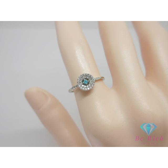 Pt950 プラチナ パライバトルマリン 0.02ct ダイヤモンド 0.18ct 付 