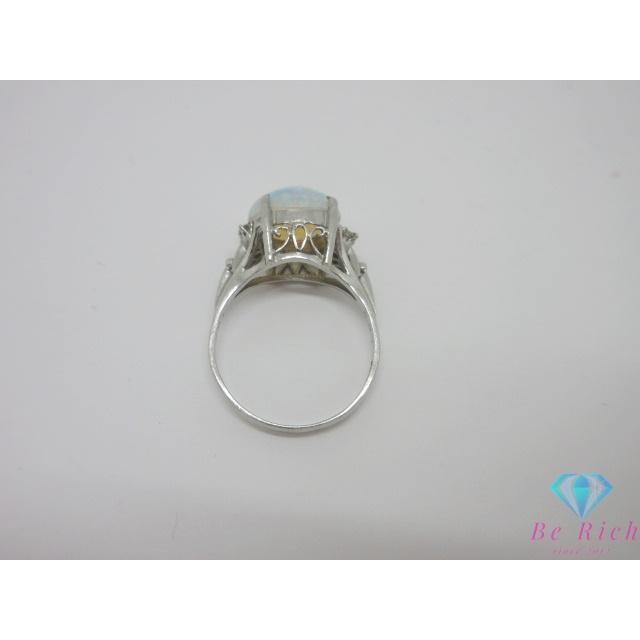 Pt900 プラチナ オパール 1.82ct ダイヤモンド 0.07ct 付 デザイン