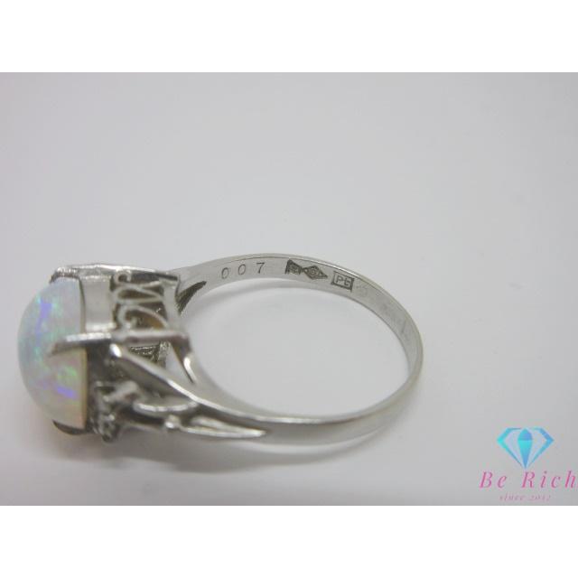 Pt900 プラチナ オパール 1.82ct ダイヤモンド 0.07ct 付 デザイン