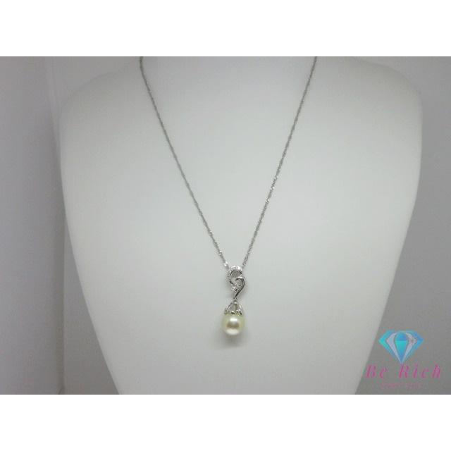 Pt850 Pt900 プラチナ 真珠 パール 11mm 珠 ダイヤモンド 0.07ct
