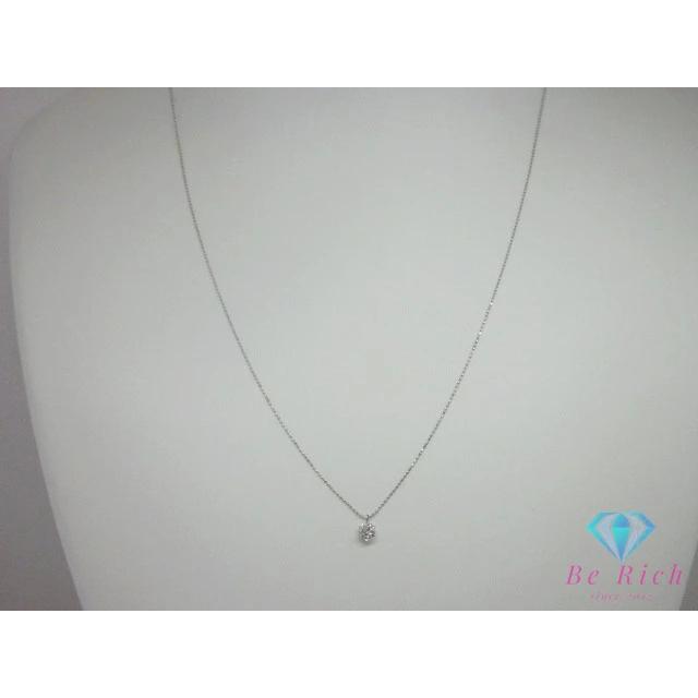 Pt850 プラチナ ダイヤモンド 0.185ct 付 デザイン プチ ネックレス ペンダント メレ 宝石 ジュエリー アクセサリー 【中古】 th14133_1