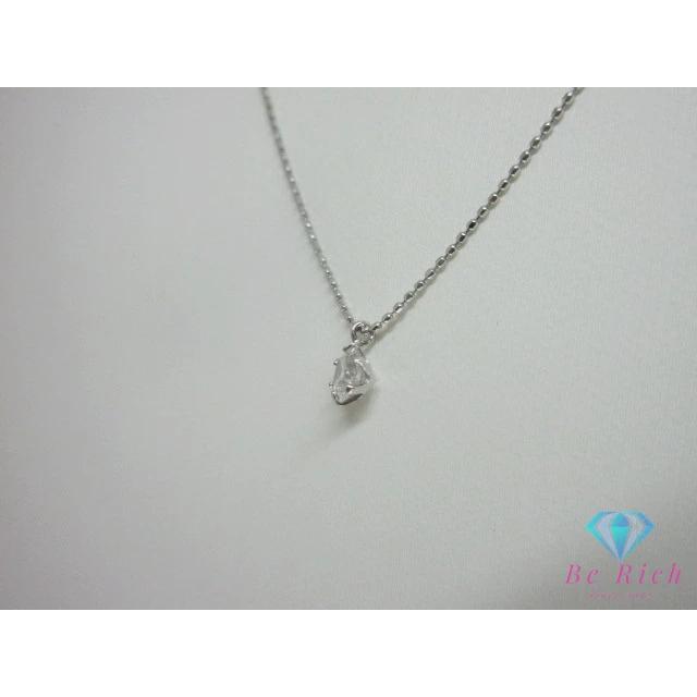 Pt850 プラチナ ダイヤモンド 0.185ct 付 デザイン プチ ネックレス ペンダント メレ 宝石 ジュエリー アクセサリー 【中古】 th14133_2