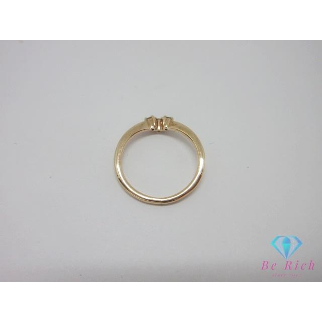 WISP K10 YGリング ゴールドカラー WISP ウィスプ K10 PG ダイヤモンド 0.03ct 付 デザイン ピンキー