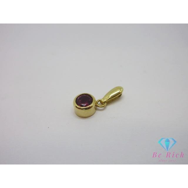 ジュエリーマキ K18 YG カラーストーン 付 デザイン ネックレス ペンダント トップ ヘッド 18金 750 イエロー ゴールド 【中古】 th14454
