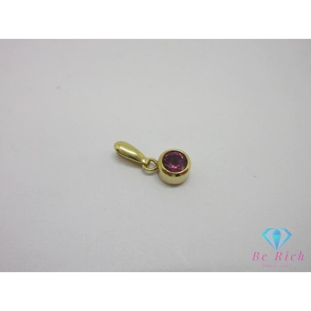 ジュエリーマキ K18 YG カラーストーン 付 デザイン ネックレス ペンダント トップ ヘッド 18金 750 イエロー ゴールド 【中古】 th14454