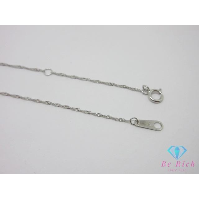 K18 WG ペリドット 付 デザイン プチ ネックレス ペンダント 18金 750 ホワイト ゴールド メレ ジュエリー アクセサリー 【中古】th14505_4
