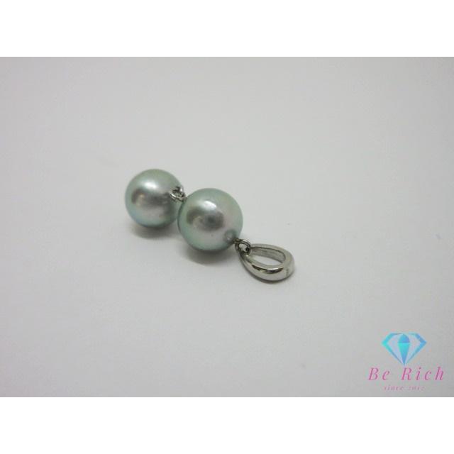 pt900 プラチナ 真珠 パール 7mm 珠 付 デザイン ネックレス ペンダント トップ ヘッド 宝石 ジュエリー アクセサリー 【中古】 th14537