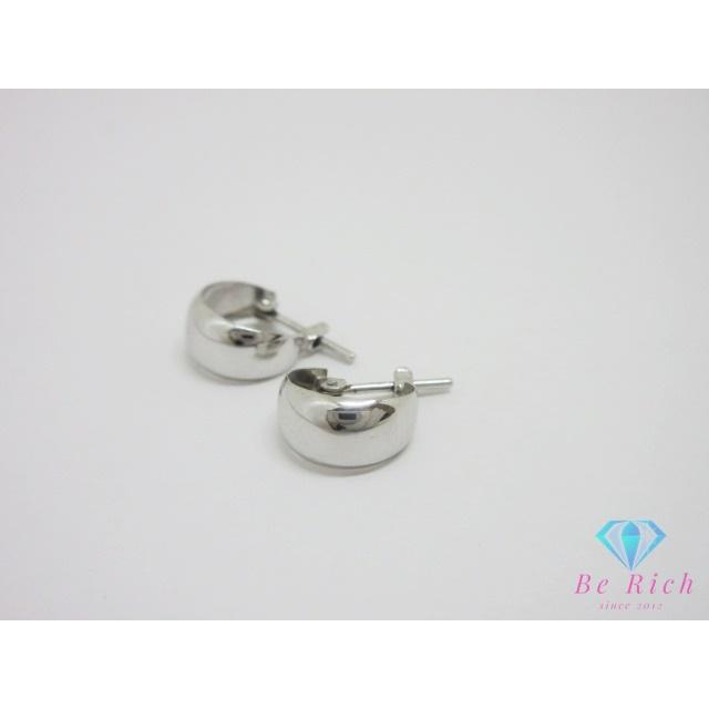 K14 WG フープ デザイン スタッド ピアス 14金 585 宝石 ジュエリー アクセサリー 【中古】th14609_2