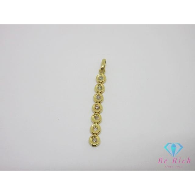 K18 YG ダイヤモンド 付 ネックレス ペンダント トップ ヘッド 18金