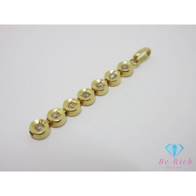 K18 YG ダイヤモンド 付 ネックレス ペンダント トップ ヘッド 18金