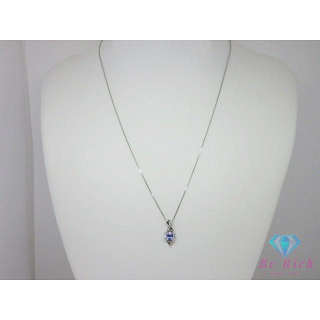 Pt850 Pt900 プラチナ タンザナイト 0.31ct ダイヤモンド 0.18ct 付 