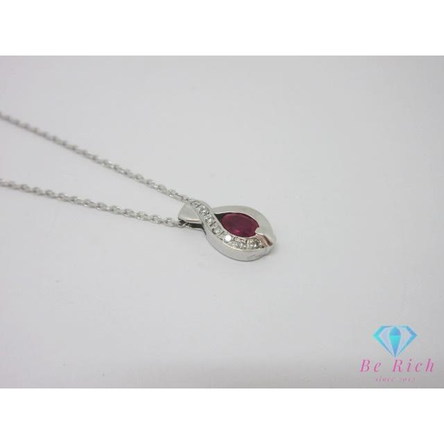 ジュエリーマキ PWG9 K9 WG ルビー 0.35ct ダイヤモンド 0.04ct 付