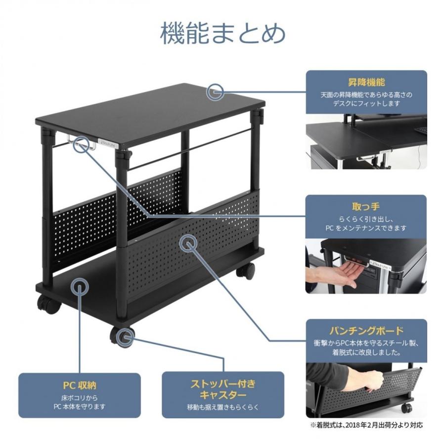 アウトレット Bauhutte (バウヒュッテ)  BHD-670H-WH  昇降式L字デスク ハイタイプの画像