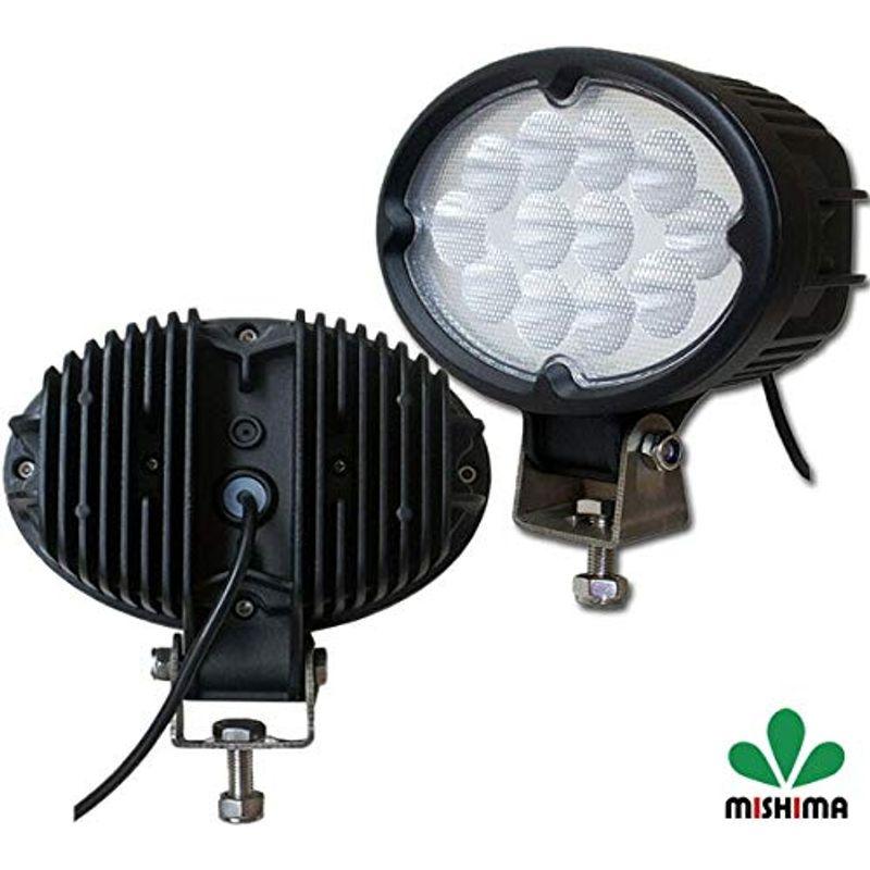 2台セット楕円型CREE　LED　ワークライト　12V　PCレンズ304ステンレスブラケット　36W12連CREE製　24V兼用　作　36W