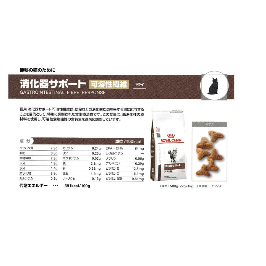 ロイヤルカナン 療法食 猫用 消化器サポート 可溶性繊維 500g×4袋 Amazon | ロイヤルカナン 消化器サポート 可溶性繊維 猫用