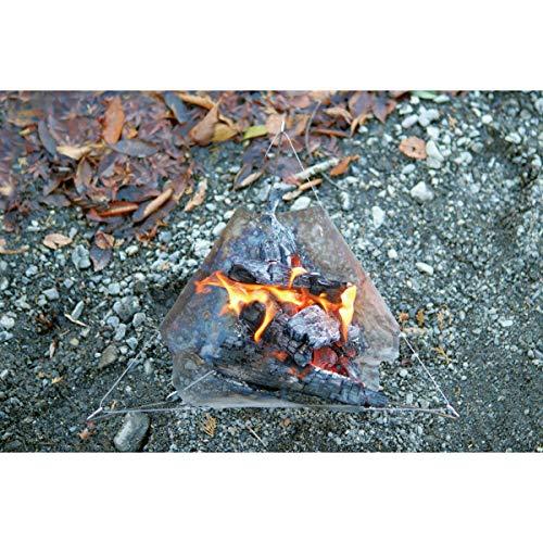 MONORAL (モノラル) 軽量 焚き火台 ワイヤフレームフェザー (重量100g) チタンメッシュ仕様 MT-0111 MT