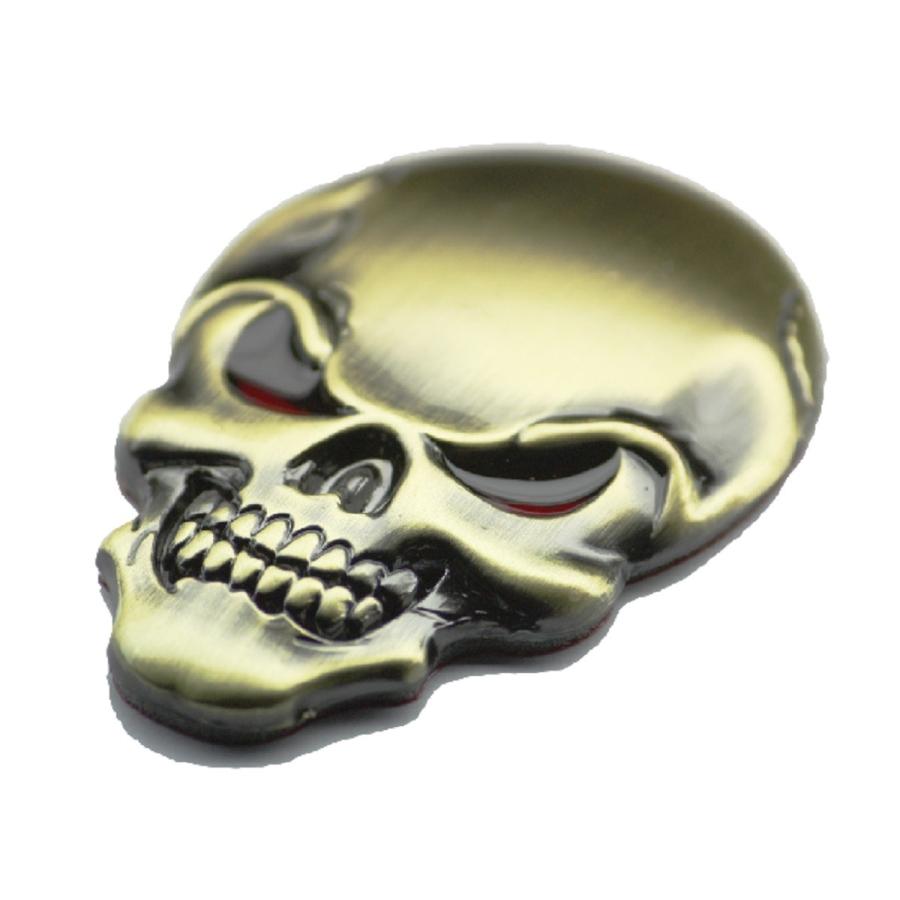 骸骨 がいこつ ドクロ スカル 3D 金属 ステッカー エンブレム シール |  | 01