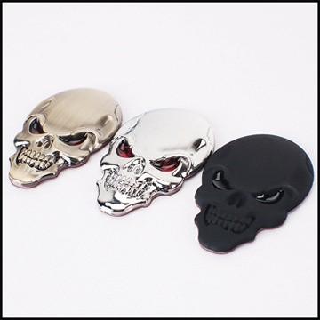 骸骨 がいこつ ドクロ スカル 3D 金属 ステッカー エンブレム シール |  | 03
