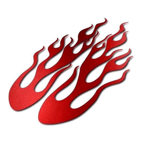 車・バイク用ファイヤーパターンカッティングステッカー フレイムス A