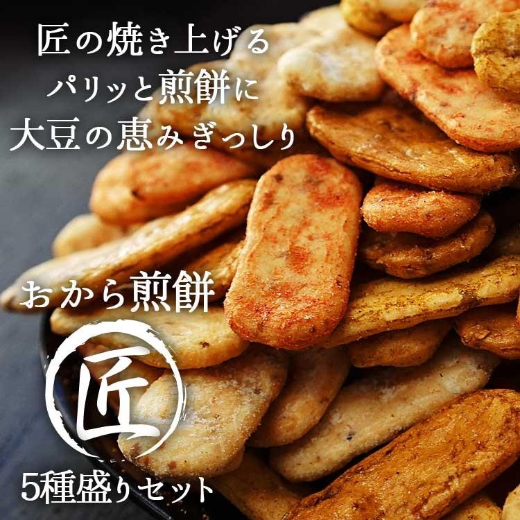 ダイエット 食品 お菓子 おからせんべい 匠の5種盛り 750g 醤油 海老 サラダ 豆乳 ハバネロ 美味しくダイエットビードットラボ 通販 Yahoo ショッピング