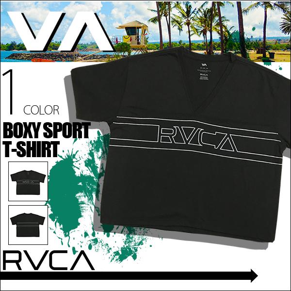 ルーカ SPORT レディース V BOXY SPORT T-SHIRT Ｔシャツ 新作 半袖 おすすめ カジュアル 人気ブランド S M 黒 おしゃれ 通販 RVCA  AJ044-202