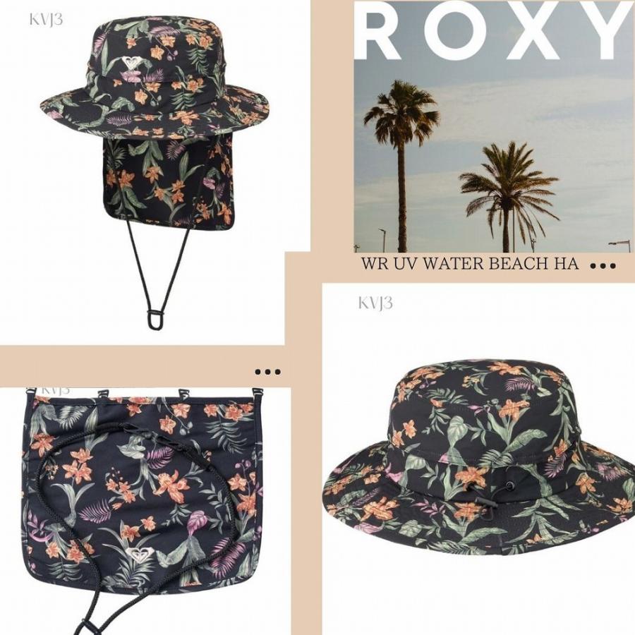 ROXY ロキシー 花柄 アウトドアハット ブラウン マリンハット
