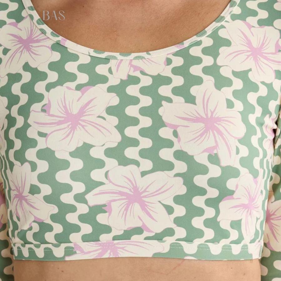 ROXY（ロキシー） 長袖ラッシュガード ビキニ ボトムセット レディース