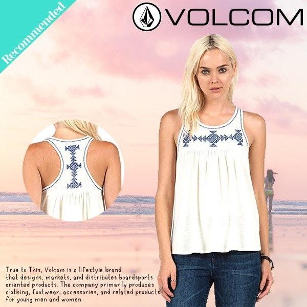 ボルコム 人気ブランド レディース タンクトップ 夏 かわいい ノースリーブ カジュアル ガーゼ SIDE NOTE TANK 白 ホワイト VOLCOM B0131514_6