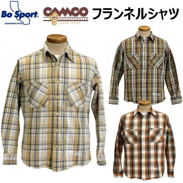 CAMCO（カムコ） 送料無料 Bo Sport フランネルシャツ CAMCO BS21F