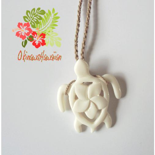 ハワイアン ハンドメイド ボーンカービング ホヌ ネックレス(ホエールボーン) ボーン カービング ネックレス L〈ホエールテール クジラの尻尾 〉水牛