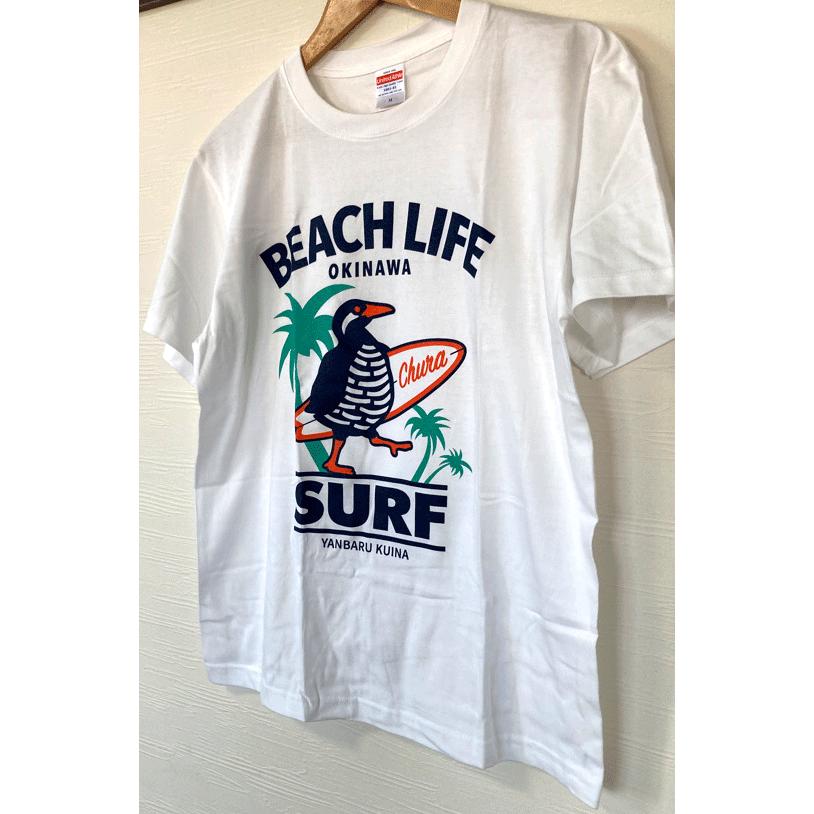 90sビーチラグビー　大会記念Tシャツ　XL 人気デザイン　未使用新品 沖縄Tシャツ BEACH LIFE ビーチライフ 波乗りヤンバルクイナ 白