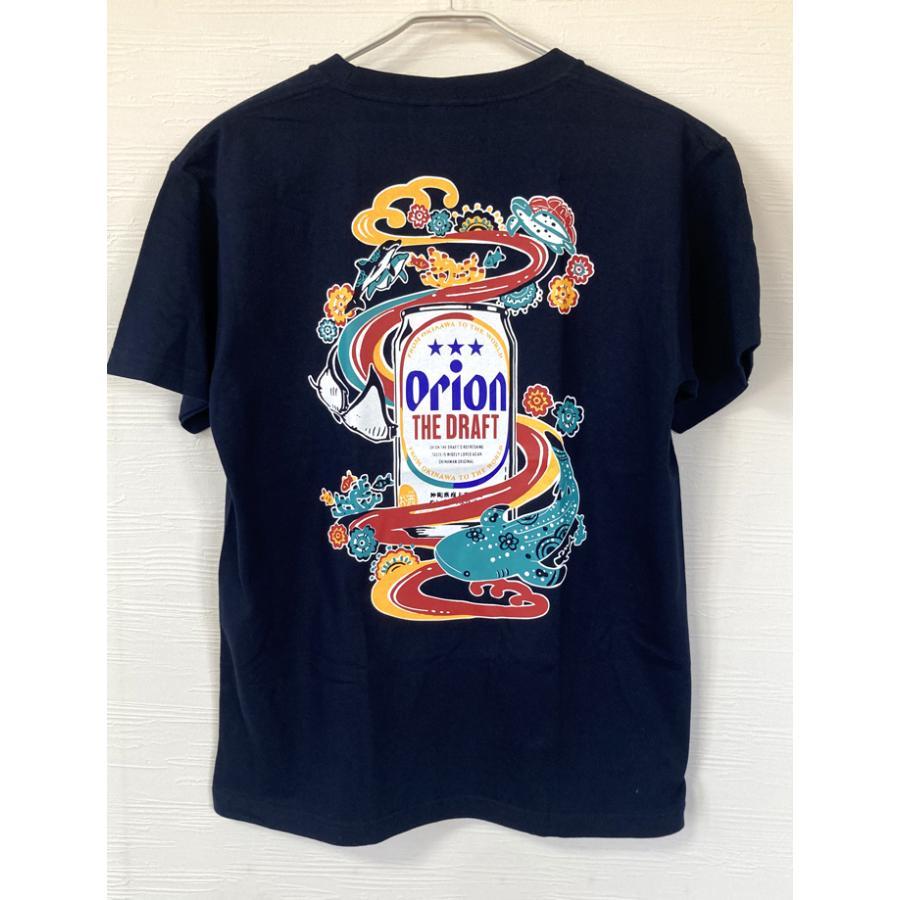 オリオンビールTシャツ 紅型OCEAN ジンベエザメ 紺 orion 正規品