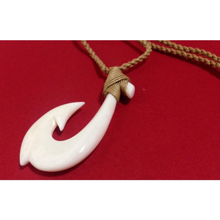 ボーンフックネックレス（中） フィッシュフック バッファローボーン