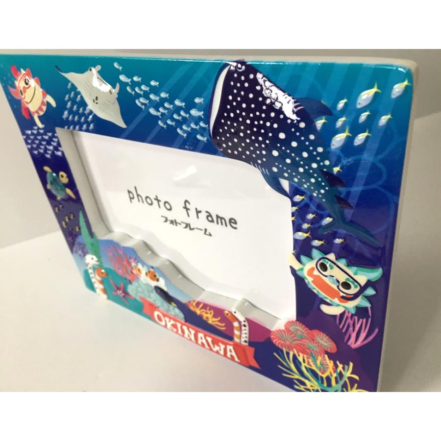 写真立て okinawaフレーム スノーケル シーサー 美ら海 ダイビング