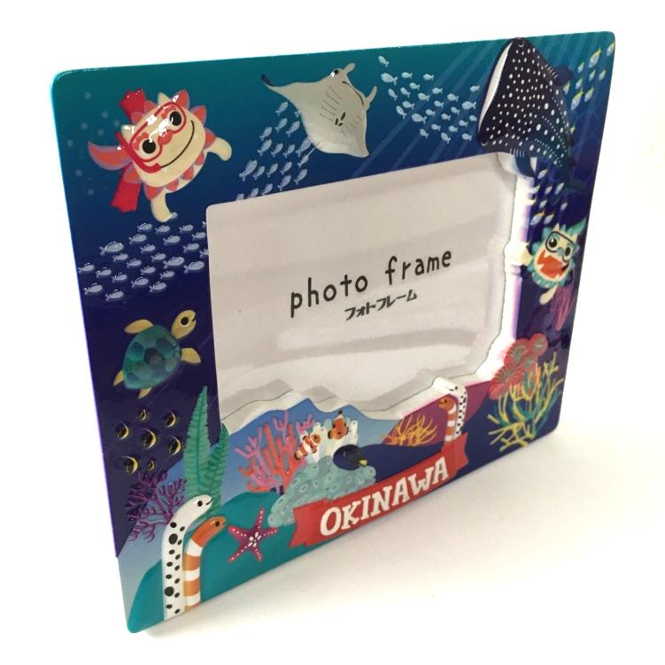 写真立て okinawaフレーム スノーケル シーサー 美ら海 ダイビング