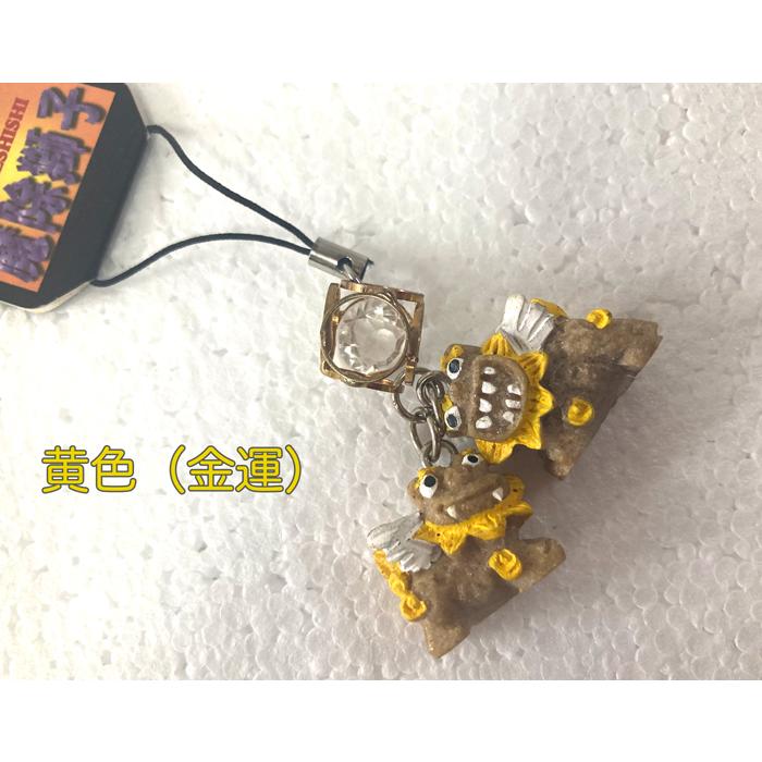 エンジェルシーサーストラップ キラダイヤ型パーツ 沖縄ペアーシーサー