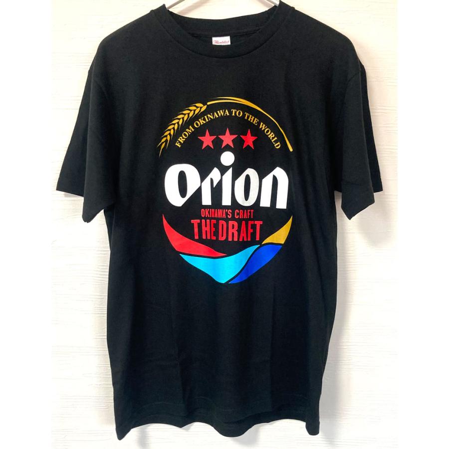 オリオンビールTシャツ orion 正規品 ドラフト缶フロント 新ロゴ 黒