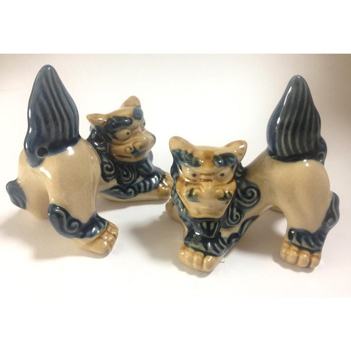シーサー置物 小横 琉球焼 ペアシーサー 沖縄伝統工芸 沖縄お土産