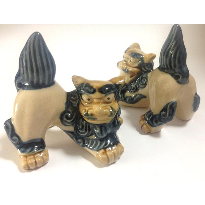 シーサー置物 小横 琉球焼 ペアシーサー 沖縄伝統工芸 沖縄お土産